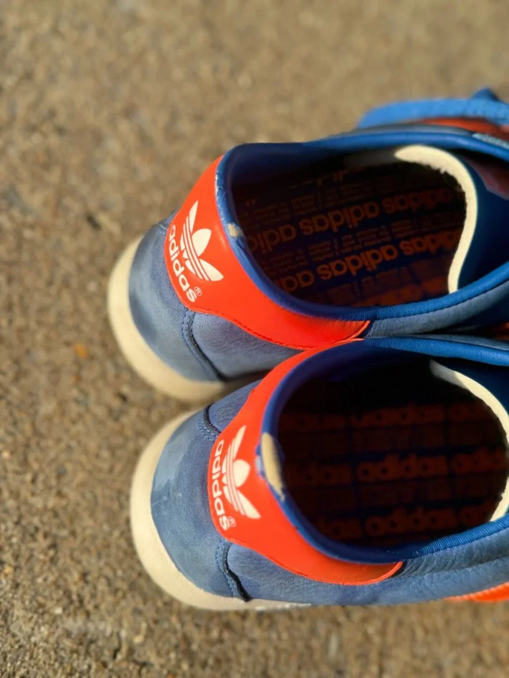 Adidas The Sneeker G14507 Mens 8.5 Blue Orange Leather Retro Terrace Y2K 4023
